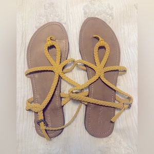 Merona (Target) Yellow Sandals - Size 10